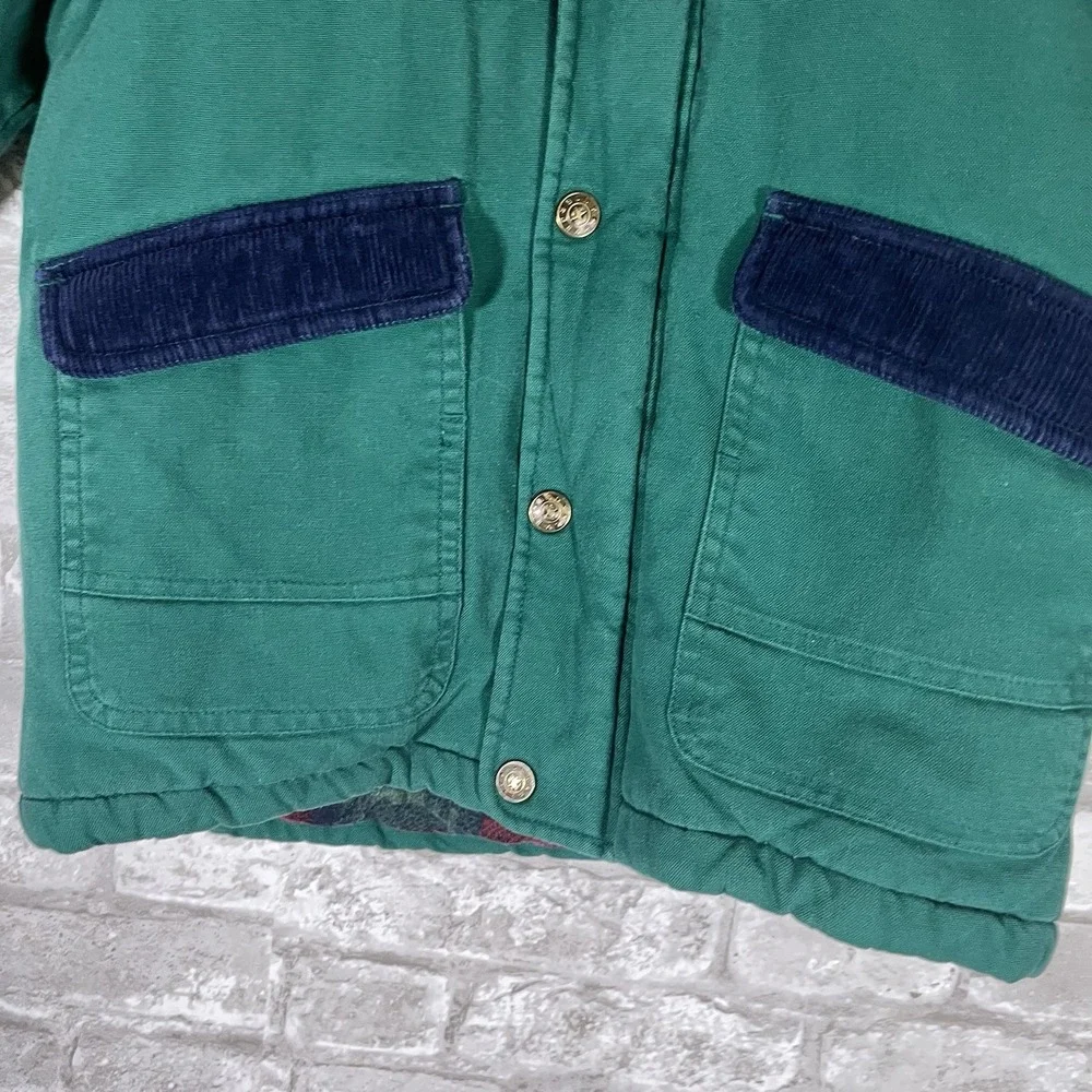 Vintage Body Gear Sporty Kids Canvas Barn Jacket 4t Corduroy Collar Cuffs